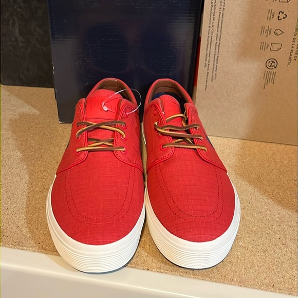 Polo Ralph Lauren Faxon Ripstop shoes sneakers new red Mens Size 11.5 - Picture 7 of 13